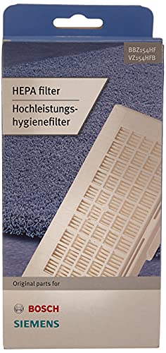 Siemens HEPA-Filter für Staubsauger VZ154HFB, für Allergiker, 99,95% Filtration von Bakterien und Schmutzstoffen, Ersatz-Filter, Original-Zubehör, waschbar, passend für Reihen VSQ5 und VSZ7