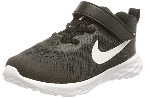 Nike Jungen Unisex Kinder Revolution 6 Running Shoe, Black/White-Dark Smoke Grey, 18.5 EU