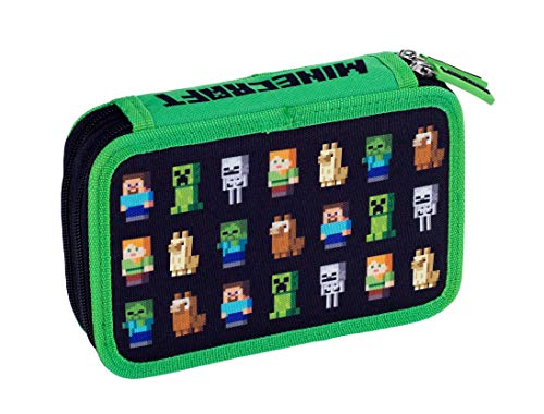 Single Pencil case Without Equipment, 2 Flaps, MINECRAFT
