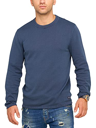 JACK & JONES Herren Strickpullover Liam Basic Sweater (L, Navy Blazer)