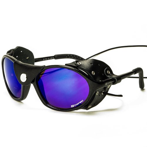 Daisan schwarze Gletscherbrille Bergsteigerbrille mit Kat. 4 Gläser