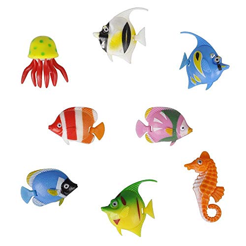 EPRHY Künstliche Kunststoff-Lampe, für Aquarien, tropische Fische, Quallen und Seepferdchen, 8 Stück
