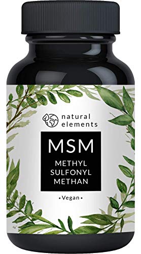 MSM Kapseln - 365 vegane Kapseln - Laborgeprüft - 1600mg Methylsulfonylmethan (MSM) Pulver pro Tagesdosis - Ohne Magnesiumstearat , hochdosiert