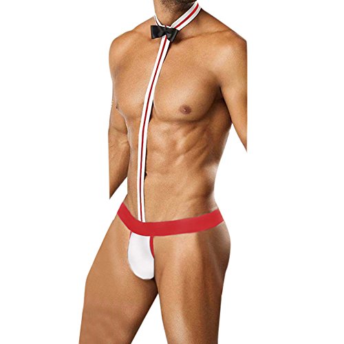 Generic Erotische Dessous-Set Kostüm für Männer Kellner Novelty Briefs Sexy-Unterwäsche Mankini Thong Body-Anzug Damen Sexy Outfit