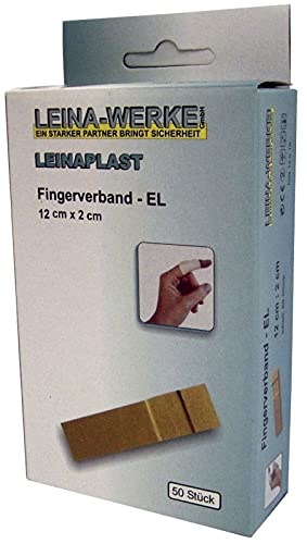 LEINA-WERKE 72000 Fingerverband-12 cm x 2 cm elastisch, EL, Set of 50
