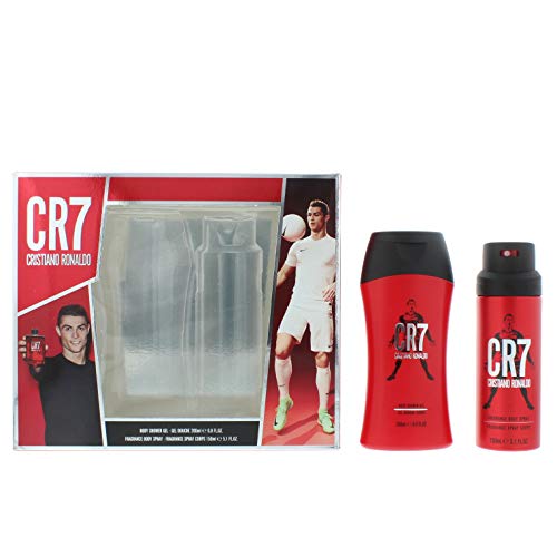 Cristiano Ronaldo CR7 Duschgel & Körperspray, Geschenkset für ihn, 200 ml + 150 ml, 2 Stück
