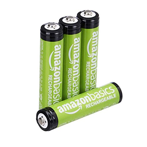 Amazon Basics AAA-Batterien, wiederaufladbar, vorgeladen, 4 Stück (Aussehen kann variieren)