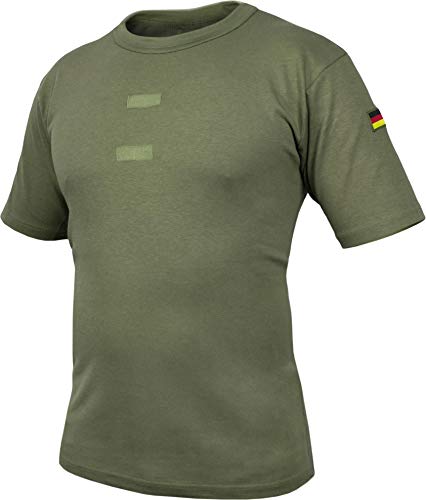 normani Bundeswehr Tropen T-Shirt mit Deutschlandfahnen und Klettstreifen Farbe Grün Größe 9 = XXL