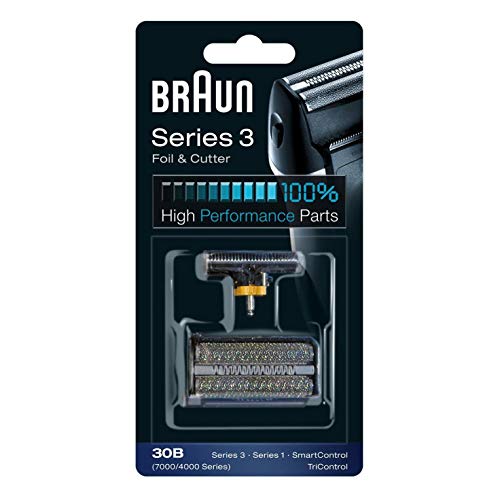 Braun Series 3 Elektrorasierer Scherkopf, Ersatzscherteil kompatibel mit Rasierer Herren Series 3, 30B, schwarz