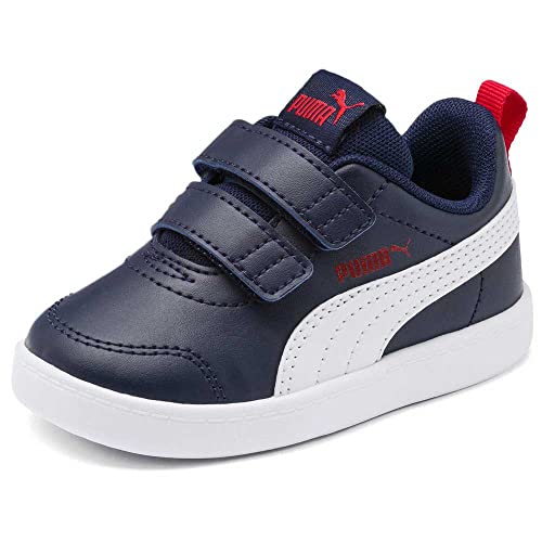 Puma Unisex Kinder Courtflex V2 V Inf Sneaker, Blau Peacoat High Risk Red, 25 EU