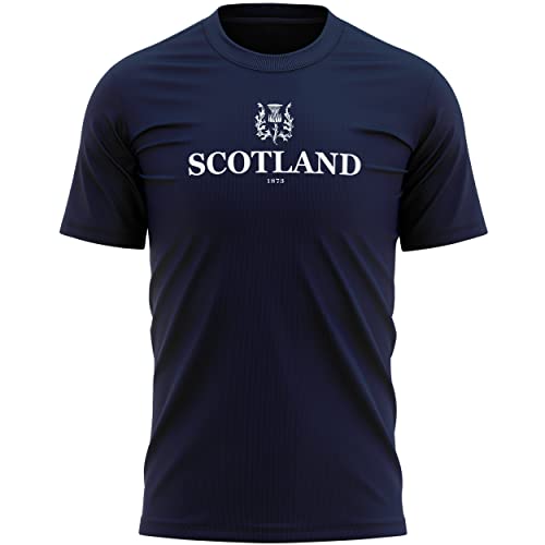 Schottland T-Shirt für Herren, Rugby-Top, Schottische Distel, Nationen-Fans, navy, XXL