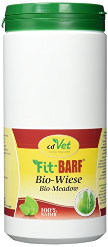 cdVet Naturprodukte Fit-BARF Bio-Wiese 700 g - Hunde - Bio-Kräuter-Kombination - Quelle für Mineralien, Vitamine und Spurenelemente - Basen-Regulation - Vitamine - Rohfütterung - BARFEN -