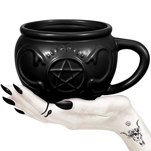 UPKOCH Hexenkessel Tasse 3D Neuheit Tasse Gothic Teetasse Porzellan Halloween Tasse Hexe Kaffeetasse Neuheit Goth Cosplay Liefert