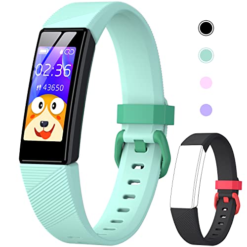 Fitness Tracker Kinder, Fitness Armband mit Pulsmesser Fitness Uhr Kinder Aktivitätstracker Schrittzähler Smartwatch Sportuhr für Jungen Mädchen