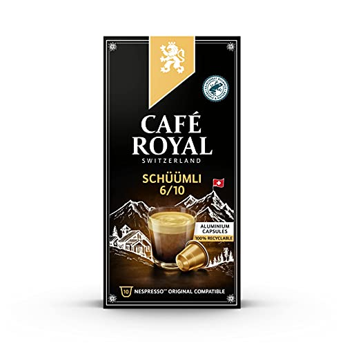 Café Royal Lungo Schüümli 100 Kapseln für Nespresso Kaffee Maschine - 6/10 Intensität - UTZ-zertifiziert Kaffeekapseln aus Aluminium