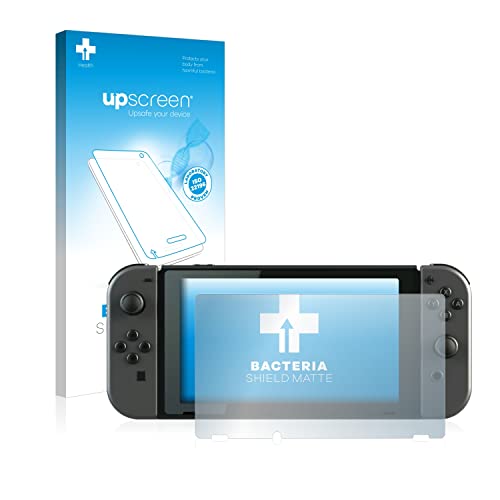 upscreen Antibakterielle Entspiegelungs-Schutzfolie kompatibel mit Nintendo Switch - Anti-Reflex Displayschutzfolie matt, Anti-Fingerprint
