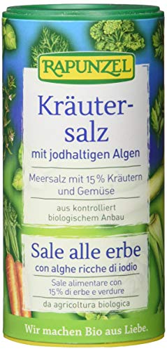 Rapunzel Kräutersalz jodiert mit 15% Kräutern & Gemüse, 2er Pack (2 x 125 g) - Bio