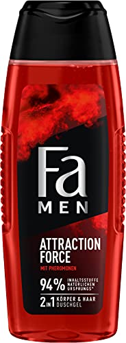 Fa Men 2in1 Körper & Haar Duschgel Attraction Force mit erfrischendem Duft von Bergamotte & Limette, 250 ml