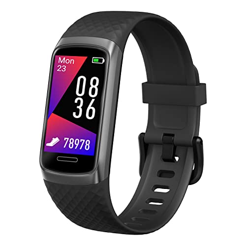 Befitrack Fitness Armband, IP68 Wasserdicht Smartwatch mit Herzfrequenz SpO2-Überwachung Schrittzähler Aktivitätstracker Schlafmonitor Wetterinformationen für iOS & Android