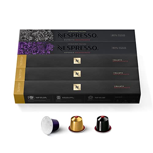 Nespresso ORIGINAL Decaffeinato Collection, mittlere und dunkle Röstung, 50 Stück