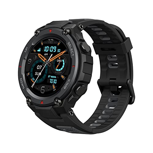 Amazfit T Rex Pro Smartwatch mit GPS, 1,3 Zoll AMOLED Display Sportuhr mit 10 ATM wasserdicht, SpO2, 24h Herzfrequenzmessung, bis zu 18 Tage Akku, 100 Sportmodi für Herren Damen
