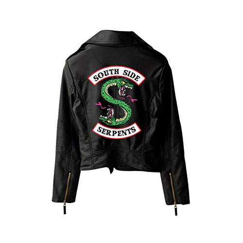 Yuanou Riverdale PU Bedruckte Southside Riverdale Serpents Jacken Frauen Riverdale Serpents Streetwear Lederjacke