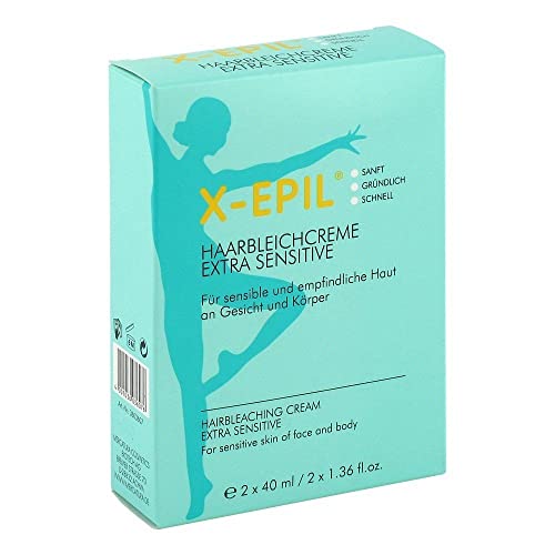 X-EPIL Haarbleichcreme Extra Sensitiv 2 x 40ml Entfärbt feine Härchen im Gesicht & am Körper