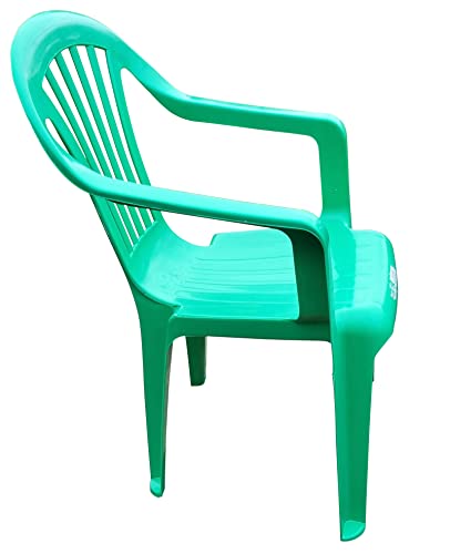 Fachhandel Plus Kinder Gartenstuhl Stapelstuhl Kinderstühle Kindersessel Monoblock Farbe wählbar, Farbe:grün