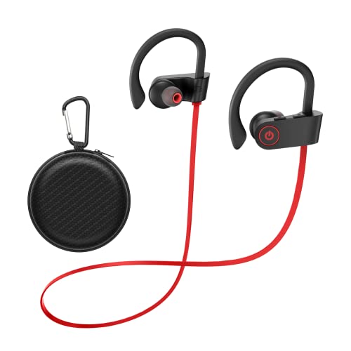 Ebitcam Bluetooth Kopfhörer Sport In-Ear, Böean Kabellose Kopfhörer mit 15 Stunden Spielzeit,IPX7 wasserdichte,Geräuschabschirmung und Bass Stereo Sound,Sportkopfhörer mit Mikrofon für Joggen/Laufen