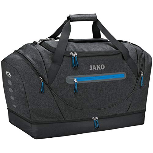 JAKO Unisex – Erwachsene Champ Sporttasche, schwarz meliert, Senior 65 x 29 x 40 cm