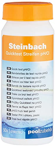 Steinbach Quicktest Streifen für pH-Wert und freies Chlor, 50 Stück, 079020