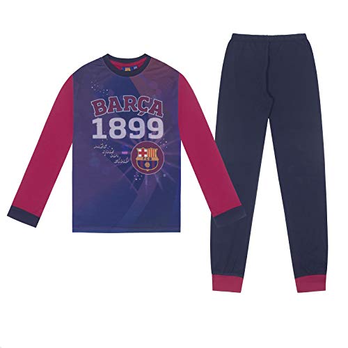 FC Barcelona - Jungen Schlafanzug - Offizielles Merchandise - Geschenk für Fußballfans - 5-6 Jahre