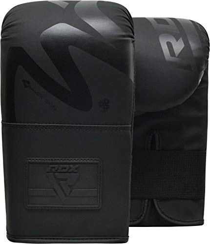 RDX Boxsack Handschuhe für Kickboxen Training, Convex Skin Leder Punchinghandschuhe für Kampfsport, Sparring, Boxen, Muay Thai, MMA, Sandsack, Boxhandschuhe für Fitness Stanzen, Grappling (MEHRWEG)