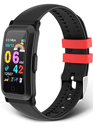 moreFit Fitness Armband Kinder,Fitness Tracker mit Blutdruck Pulsmesser Fitness Uhr Kinder Aktivitätstracker Schrittzähler Sportuhr für Jungen Mädchen für Android iOS Smartphone