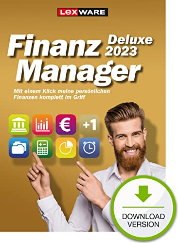 Lexware FinanzManager 2023 Deluxe Download | Einfache Buchhaltungs-Software für private Finanzen und Wertpapier-Handel | Deluxe | PC Aktivierungscode per Email