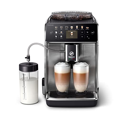 Saeco GranAroma Kaffeevollautomat – 16 Kaffeespezialitäten, Intuitives Farbdisplay, 6 Benutzerprofile, Keramikmahlwerk‎,1.2 Liter,38.3 x 26.2 x 44.8 cm (SM6585/00)