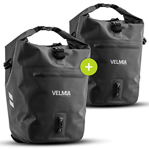 VELMIA Fahrradtasche für Gepäckträger I mit praktischem Tragegriff I 100% Wasserdicht fahrradtasche gepäckträger, gepäckträgertasche, Fahrrad Taschen hinten