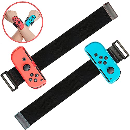Armbänder für Just Dance 2022 2021 2020, 2er Pack Wrist Strap für Nintendo Switch Sportspiel, Einstellbare Elastische Joy Con Handgelenksband Tanzgriff Grips