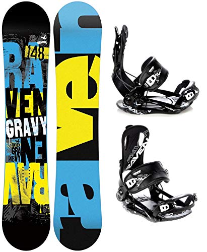 RAVEN Snowboard Set: Snowboard Gravy 2020 + Bindung Fastec FT270 Black XL (152cm Wide)