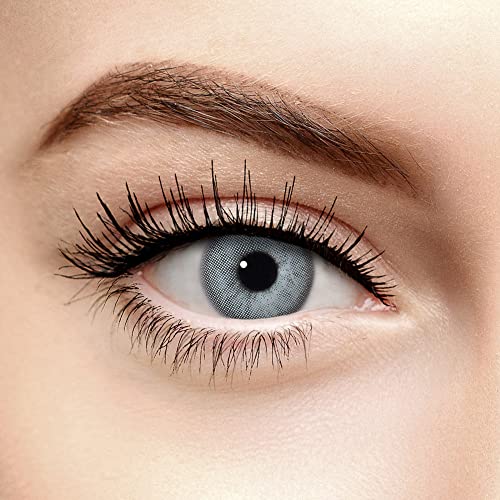 chromaview Silbernes Glück Farbige Kontaktlinsen Ohne Stärke Hellgrau (Tageslinsen)