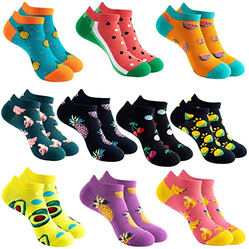 Sunvivid Damen Sneakers Socken Baumwolle Sportsocken Kurzsocken für Damen und Mädchen - 10 Paar