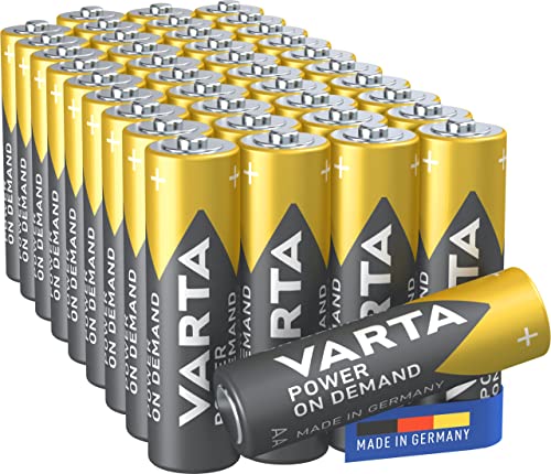 VARTA Power on Demand AA Mignon Batterien (40er Pack Vorratspack in umweltschonender Verpackung - smart, flexibel und leistungsstark - z.B. für Computerzubehör, Smart Home Geräten oder Taschenlampen)