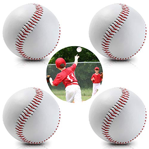 HIMETSUYA 4 Stücke Sport Baseball Trainingsspiel gewidmet Ball Anfänger Jugend Baseball bälle Softball Weiß