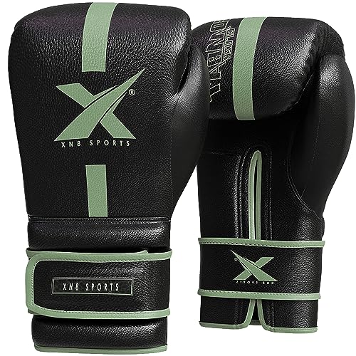 Xn8 Boxhandschuhe für Sparring Training MMA Kampf Schlagtasche Muay Thai Handschuhe Lamina Hide Leder Kickboxhandschuhe für Männer Frauen Kampfsporttraining 10oz 12oz 14oz 16oz