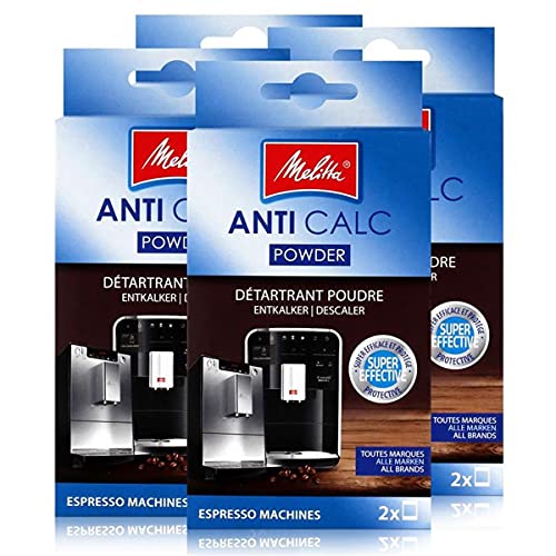 Melitta Anticalc Espresso Machines Entkalker Pulver 2x40g (4er Pack)