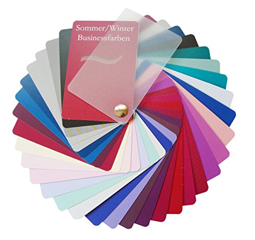 Farbpass Business Sommer/Winter Mischtyp (cool Summer/Winter) als Fächer mit 34 typgechten Farben zur Farbanalyse, Farbberatung