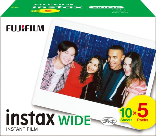 instax Wide Film, 5'er Pack (5x10 Aufnahmen), Weiß