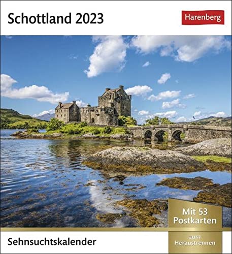 Schottland Sehnsuchtskalender 2023: Wochenkalender mit 53 Postkarten