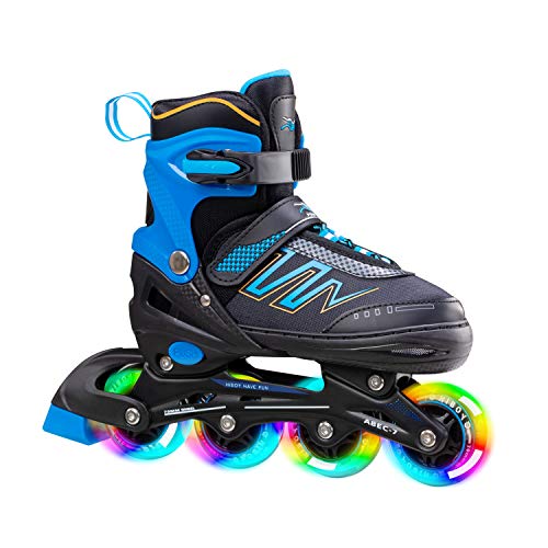 Hiboy verstellbare Inline-Skates mit Allen beleuchteten Rädern, beleuchteten Outdoor- und Indoor-Rollschuhen für Jungen, Mädchen, Anfänger, M (EU 35-38)