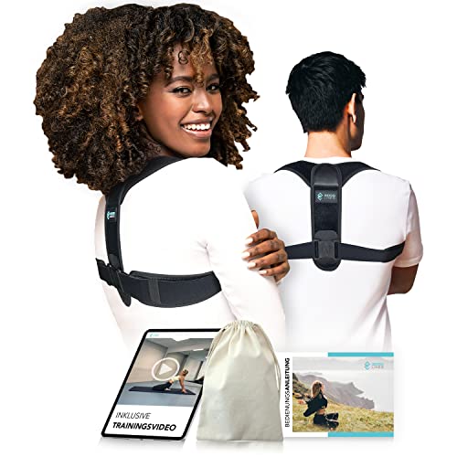 GOODLINES® Rücken Geradehalter inkl. Trainingsvideo & Baumwolltasche | Premium Haltungskorrektur individuell anpassbar | Rückengurt für Damen & Herren